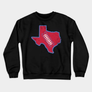 Texas Football, Retro - Light Blue Crewneck Sweatshirt